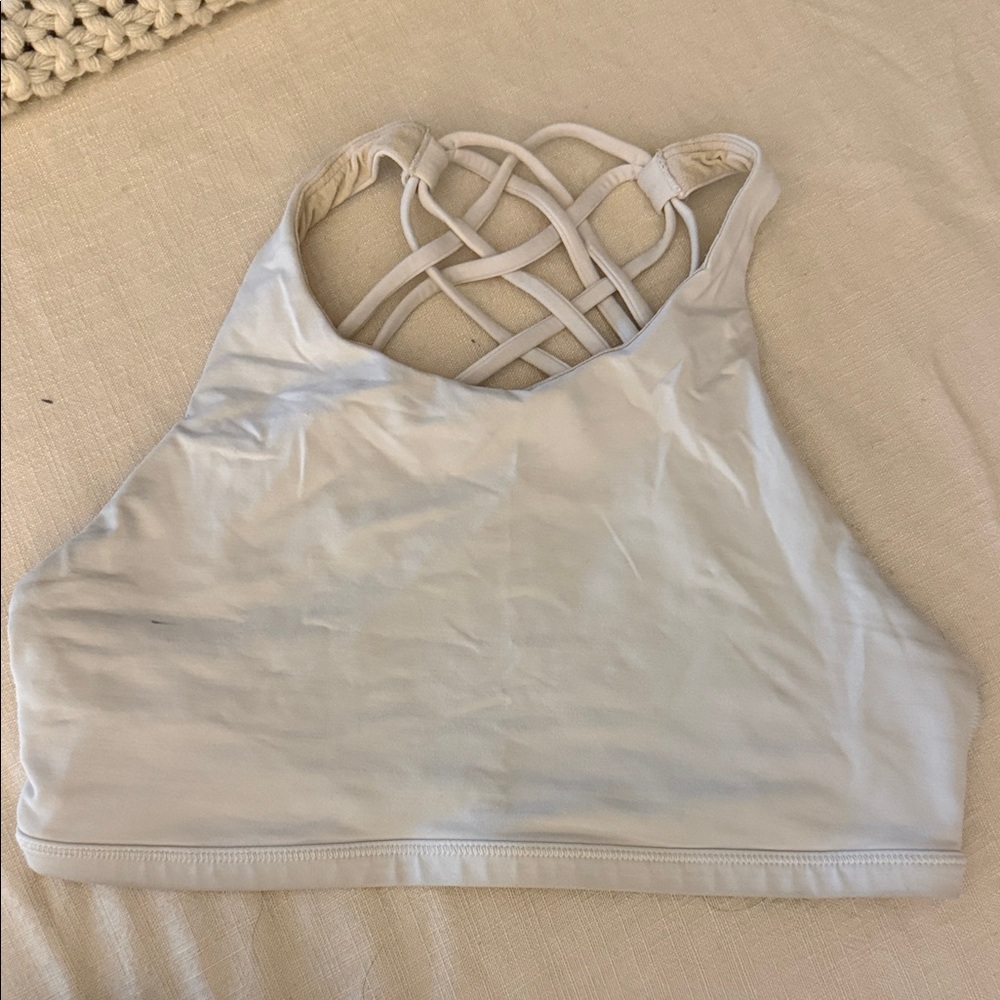 Women's LULULEMON white sports bra